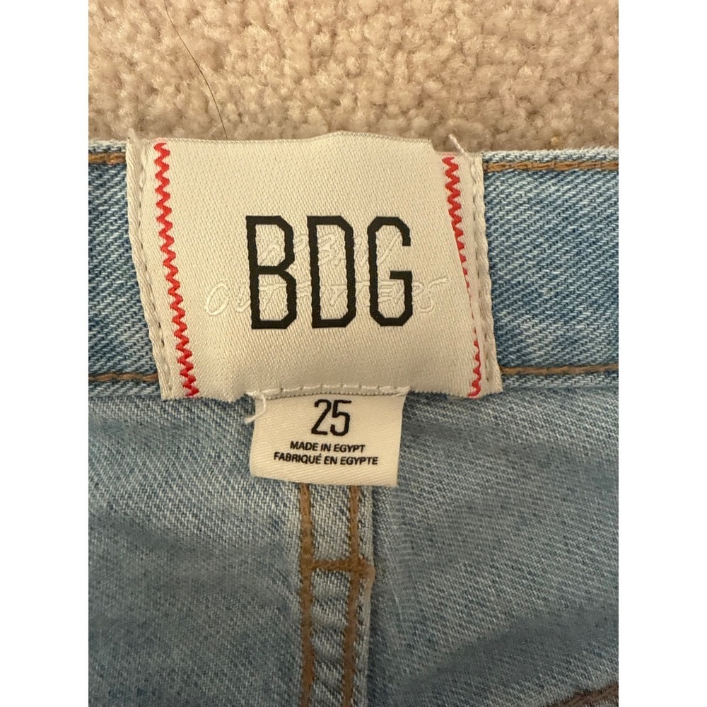 BDG High Waisted Straight Leg Light Wash Cotton Jeans 25 OB2280120 - Picture 3 of 6